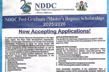 NDDC Foreign Post-Graduate Scholarship 2025/2026 NDDC Foreign Post-Graduate Scholarship 2025/2026