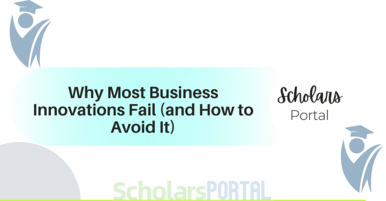 Why Most Business Innovations Fail (and How to Avoid It) Why Most Business Innovations Fail (and How to Avoid It)