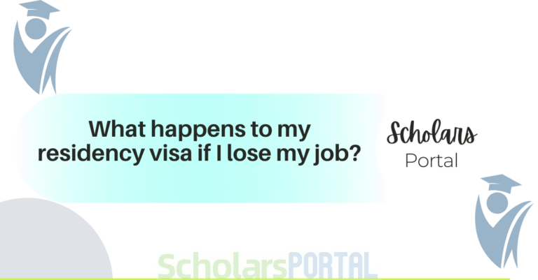 What happens to my residency visa if I lose my job?