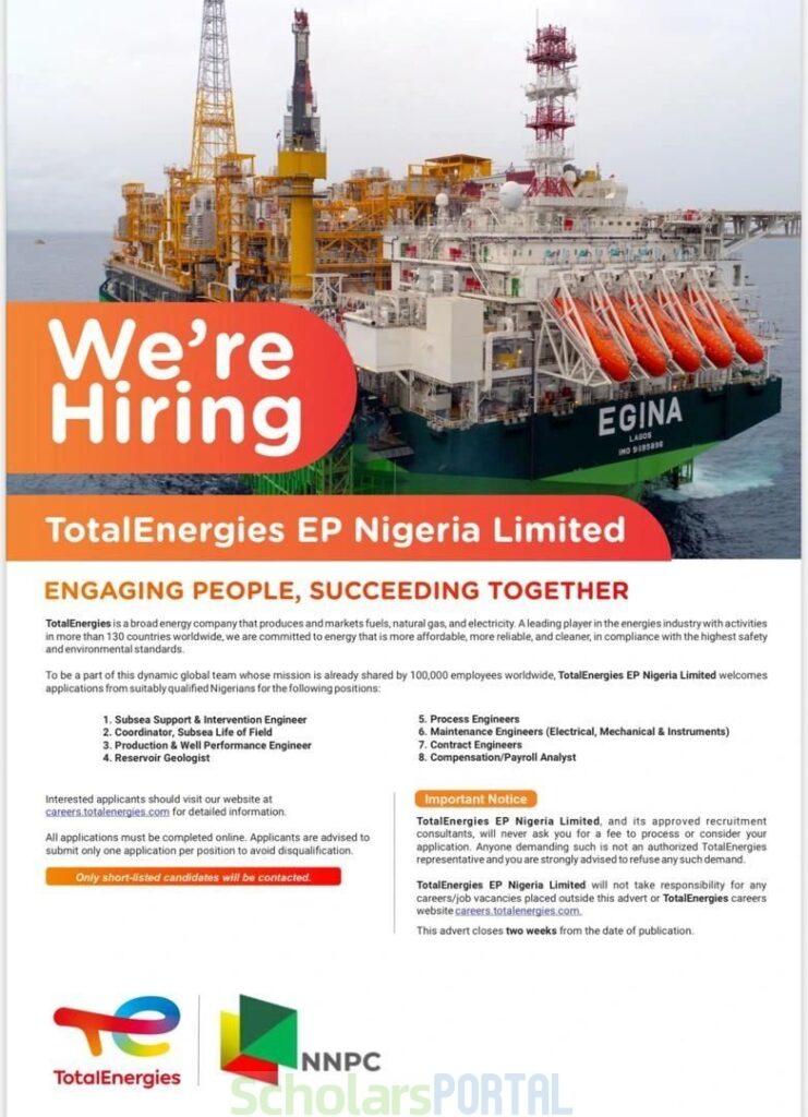TotalEnegies Oil Jobs 2025